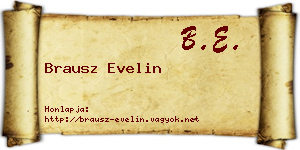 Brausz Evelin névjegykártya